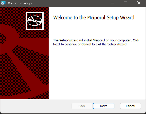 Start Meiporul installation