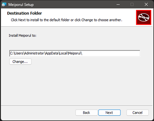Choose installation folder